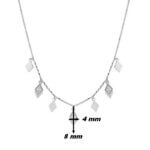 Collier Femme Argent Rhodié Pampilles et Oxydes dimensions