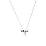Collier solitaire Argent et Oxyde Femme élégant et intemporel ROBBEZ MASSON, diamètre