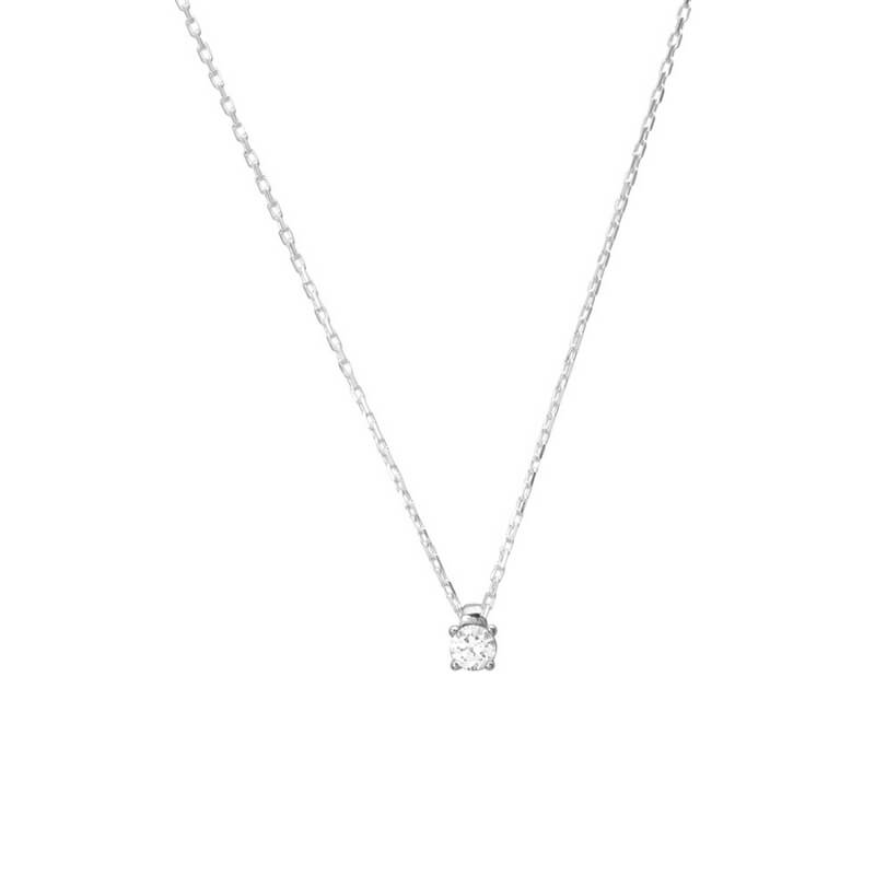 collier-femme-argent-rhodié-et-oxydes-robbez-masson-332159-1 Collier solitaire Argent et Oxyde Femme élégant et intemporel ROBBEZ MASSON