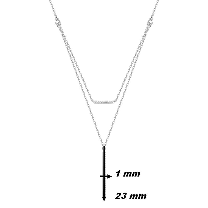 Collier Femme pendant Argent et Oxydes ROBBEZ MASSON, dimensions