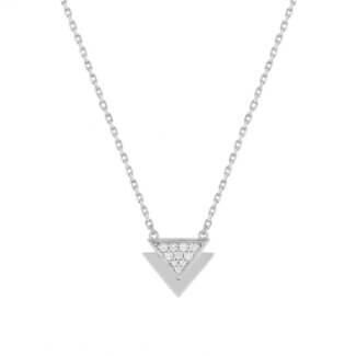 Collier triangle argent 43 cm – Bijou femme moderne