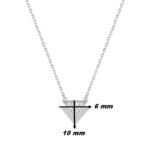 Collier triangle argent 43 cm – Bijou femme moderne, dimensions