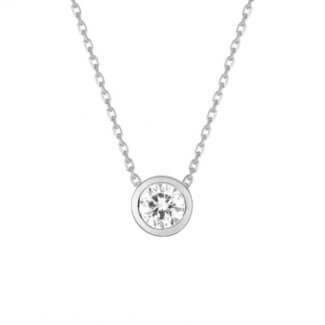 Collier Argent et Oxyde serti clos Femme ROBBEZ MASSON