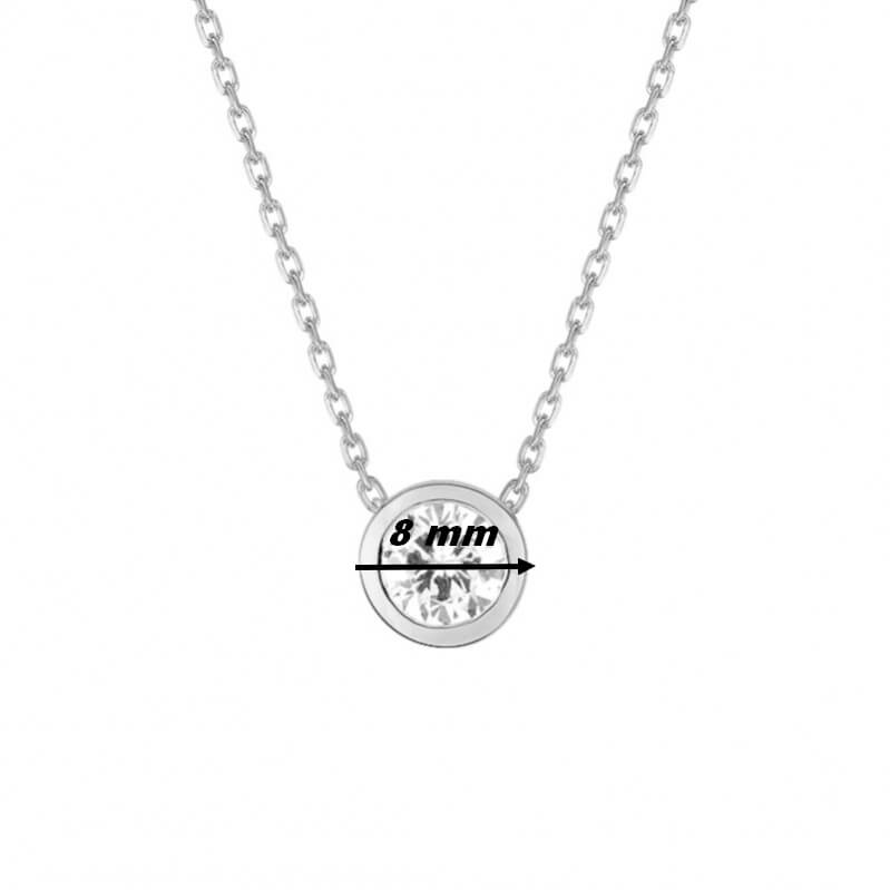 Collier Argent et Oxyde serti clos Femme ROBBEZ MASSON, diamètre.