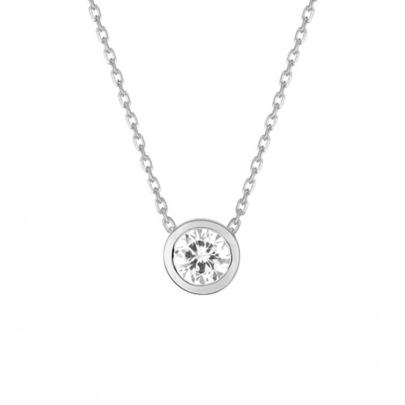 Collier Argent et Oxyde serti clos Femme ROBBEZ MASSON