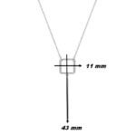 Collier géométrique Argent Femme ROBBEZ MASSON, dimensions.