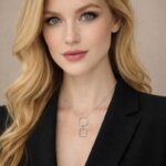 Collier double forme Argent Femme ROBBEZ MASSON porté.