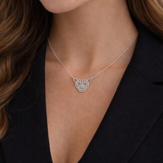 Collier Panthère Femme Argent rhodié élégant et sauvage ROBBEZ MASSON porté