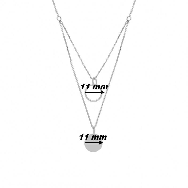 Collier double Argent Femme ROBBEZ MASSON, diamètre