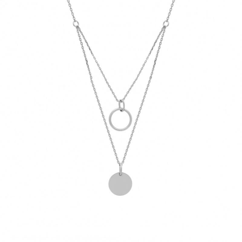 Collier double Argent Femme ROBBEZ MASSON