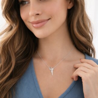 Collier Femme Fée Argent rhodié ROBBEZ MASSON, porté