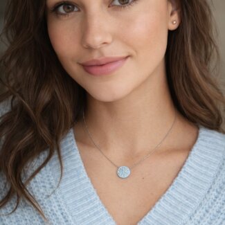 Coller Femme Fleur Argent rhodié ROBBEZ MASSON porté