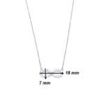 Collier Infini Argent et oxydes Femme ROBBEZ MASSON, dimensions.