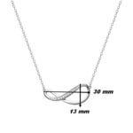 Collier Infini long Argent et Oxydes Femme ROBBEZ MASSON, dimensions.