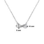 Collier Infini Argent et oxydes Femme ROBBEZ MASSON, dimensions