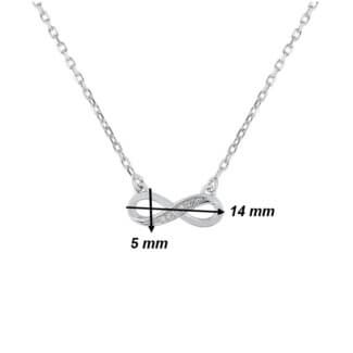 Collier Infini Argent et oxydes Femme ROBBEZ MASSON, dimensions