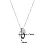 Collier Argent et Oxydes noirs et blancs Femme ROBBEZ MASSON, dimensions