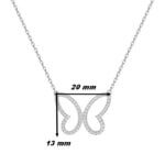 Collier Femme Papillon ajouré Argent et Oxydes ROBBEZ MASSON, dimensions