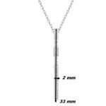 Collier Femme pendant Argent et Oxydes ROBBEZ MASSON, dimensions