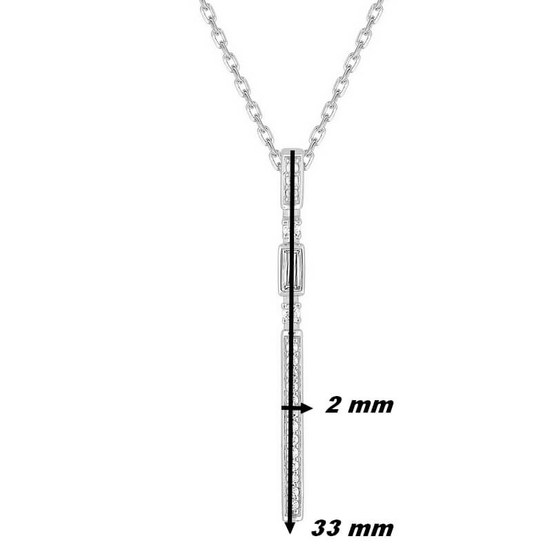 Collier Femme pendant Argent et Oxydes ROBBEZ MASSON, dimensions