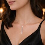 Collier Femme pendant Argent et Oxydes ROBBEZ MASSON, porté