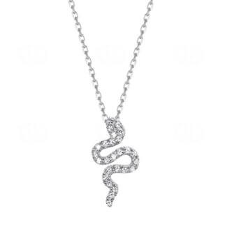 Collier Femme Serpent Argent et Oxydes ROBBEZ MASSON
