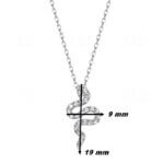 Collier Femme Serpent Argent et Oxydes ROBBEZ MASSON, dimensions