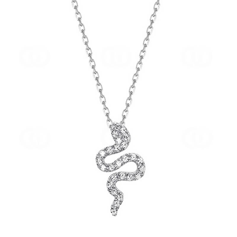 Collier Femme Serpent Argent et Oxydes ROBBEZ MASSON