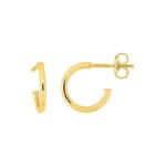Boucles d'oreilles demi créoles Or jaune 1.2 mm ROBBEZ MASSON