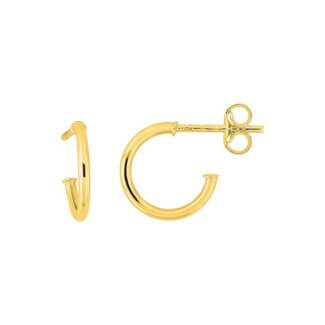 Boucles d'oreilles demi créoles Or jaune 1.2 mm ROBBEZ MASSON