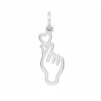 Pendentif KPOP Cœur Coréen Argent rhodié PITIT ELF by Thomas JAVON
