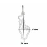 Pendentif KPOP Cœur Coréen Argent rhodié PITIT ELF by Thomas JAVON, dimensions