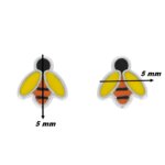 Boucles d’oreilles Abeille Enfant Argent, dimensions