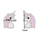 Boucles d’oreilles Licorne Enfant Argent, dimensions