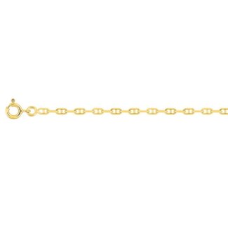 Chaîne maille forçat batée Or 2 mm