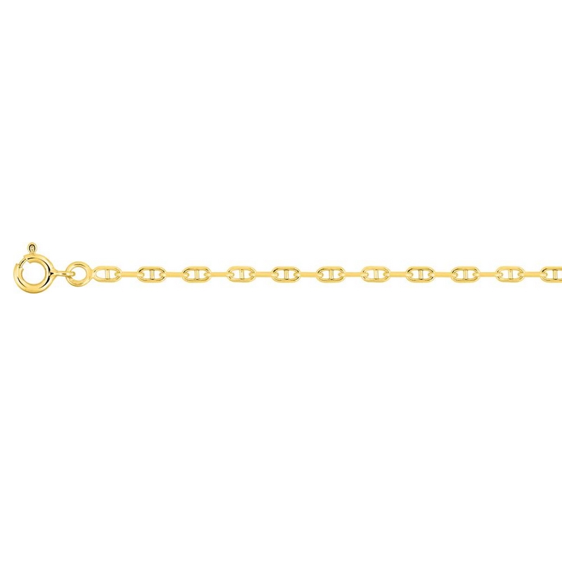 Chaîne maille forçat batée Or 2 mm