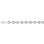 Chaine Grain de café Argent creux 4 mm