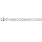 Chaine marine Argent rhodié plate