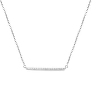 Collier Femme barrette Argent et Oxydes