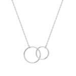 Collier Femme double cercle Argent