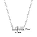 Collier Femme LOVE Argent dimensions