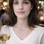 Un collier Femme Argent rhodié et Oxydes délicat et lumineux porté