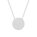 Collier médaille Argent Femme gravable