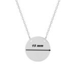 Collier médaille Argent Femme gravable, diamètre