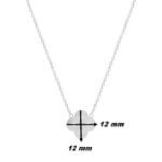 Collier Femme Argent Trèfle, collier porte bonheur élégant, dimensions