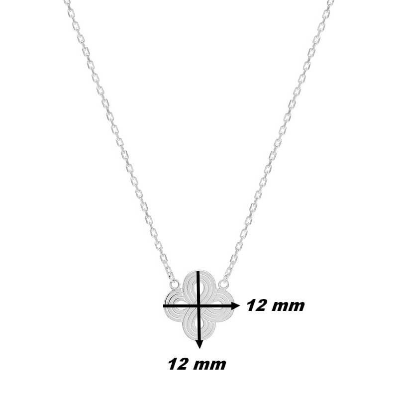 Collier Femme Argent Trèfle, collier porte bonheur élégant, dimensions