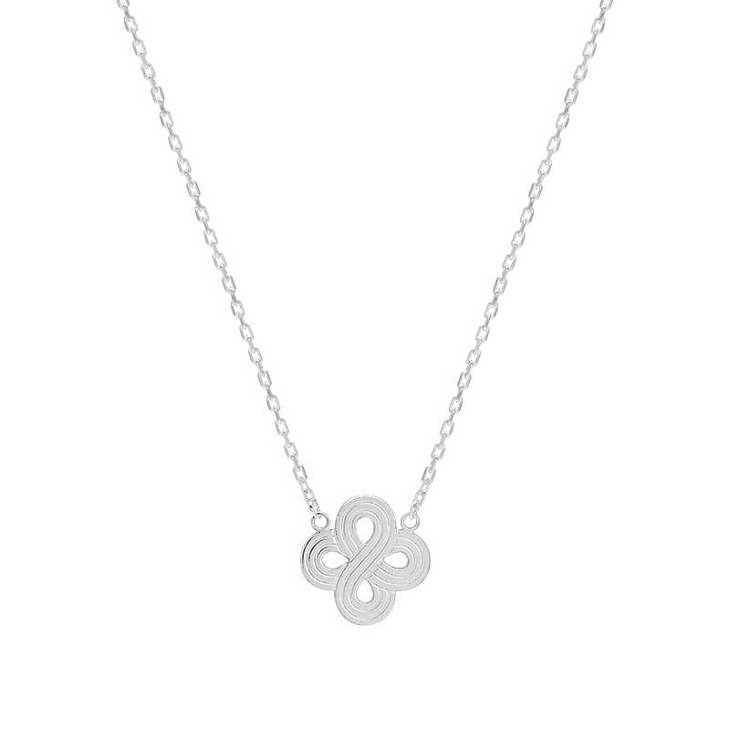 Collier Femme Argent Trèfle, collier porte bonheur élégant