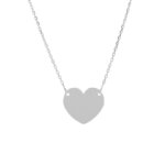 Collier Cœur Femme Argent gravable élégant et intemporel