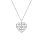 Collier Femme Cœur Argent et Oxydes design