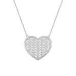 Collier Femme Argent et Oxydes Cœur élégant